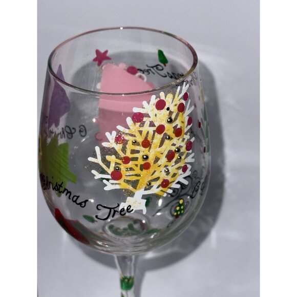Lolita O Christmas Tree Wine Glass What's Your Moment With Box - Picture 6 of 15